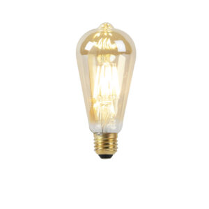 LED žárovka E27 ST64 8W 2000-2600K stmívací až teplé zlaté vlákno