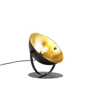 Průmyslová stolní lampa černá se zlatem nastavitelná 39,2 cm – Magnax