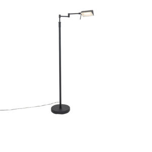 Designová stojací lampa černá včetně LED s dotykovým stmívačem – Notia