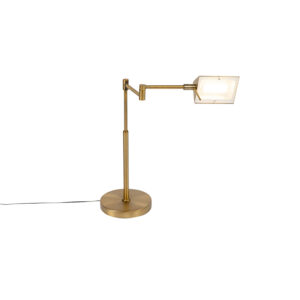 Designová stolní lampa bronzová včetně LED s dotykovým stmívačem – Notia