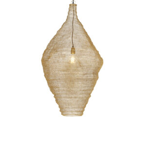 Orientální závěsná lampa zlatá 60 cm – Nidum L.