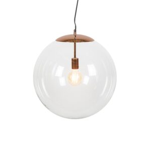 Moderní závěsná lampa měděná 50 cm – Ball