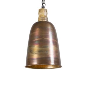 Vintage závěsná lampa měděná se zlatem – Burn 1