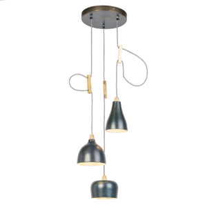 Designová závěsná lampa zinek se 3 světelnými body – Vidya