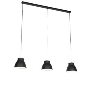 Skandinávská závěsná lampa černá s bílými 3 světly – Ron