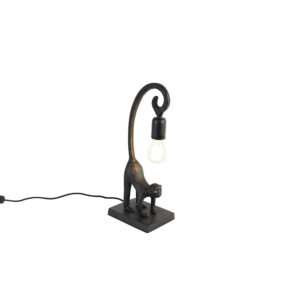 Vintage stolní lampa černá – Monkey Hale