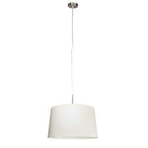Moderní závěsná lampa z oceli se stínidlem 45cm bílá – Combi 1