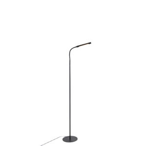 Designová stojací lampa černá včetně LED s dotykovým stmívačem - Palka