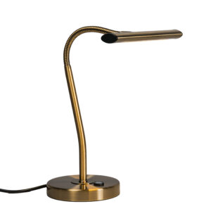 Art deco stolní lampa bronzová včetně LED - tablo