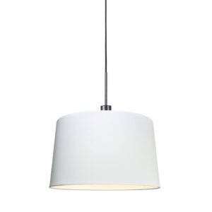 Moderní závěsná lampa černá se stínidlem 45 cm bílá – Combi 1