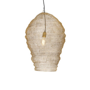 Orientální závěsná lampa zlatá 70 cm – Nidum