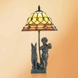 Hugo - stolní lampa s figurami, Tiffany styl