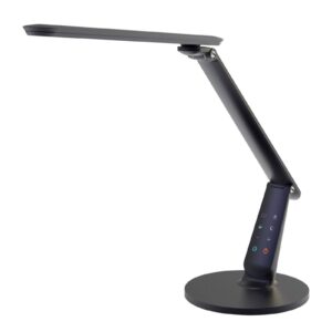 LED stolní lampa Zig s ovládacím panelem, černá