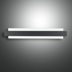 LED nástěnné světlo Regolo s kovovým čelem černá