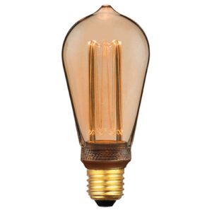 LED rustikální žárovka E27 5W, 3-step-dim, zlatá