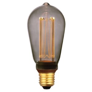LED rustikální žárovka E27 5W, 3-step-dim kouřová