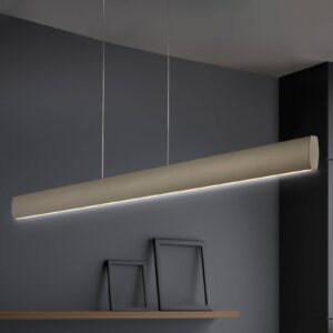 LED závěsné světlo Runa, černá, bronzová 92 cm