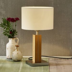 HerzBlut Dana stolní lampa s dřevěnou nohou dub