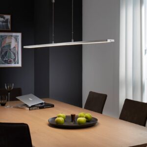 LED závěsné světlo Metz s tlačítkem, 160 cm hliník