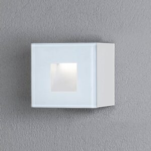 LED venkovní nástěnné světlo Chieri, 8 x 8 cm bílá