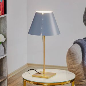 Luceplan Costanzina stolní lampa mosaz šedá