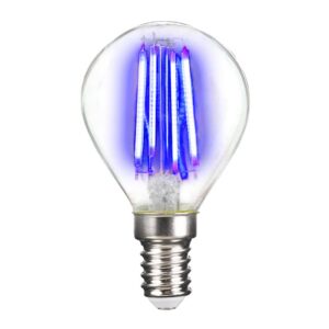 LED žárovka E14 4W Filament, modrá