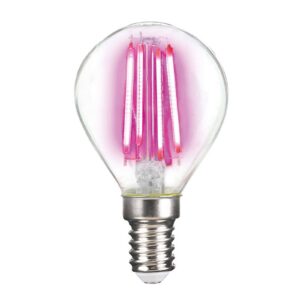 LED žárovka E14 4W Filament, růžová