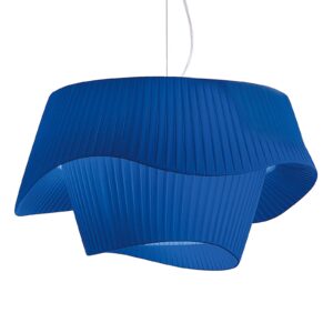 Modo Luce Cocó textilní závěsné světlo Ø80cm modrá