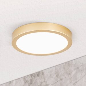 LED stropní světlo Vika, kulaté, zlatá mat, Ø 18cm