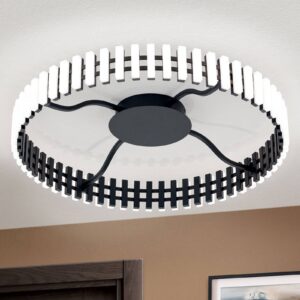 LED stropní světlo Mansion, černobílá Ø 63 cm
