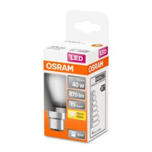 OSRAM LED žárovka-kapka B22d 4W 2 700 K matná