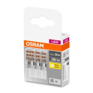 OSRAM LED pinová žárovka G9 1,9W 2 700 K čirá 3ks