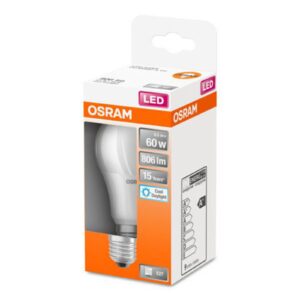 OSRAM LED žárovka Classic A E27 8,5W 6.500K matná