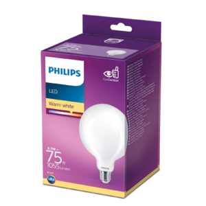 Philips LED Classic Globelampe E27 G120 8,5W matná