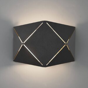 LED nástěnné světlo Zandor v černé, šířka 18 cm