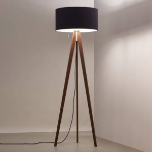 LED stojací lampa Vivaa Free Wood 930 jasan černá