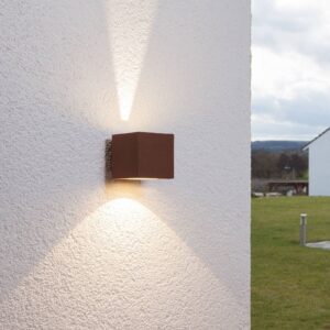 Hnědé LED venkovní nástěnné svítidlo Jarno