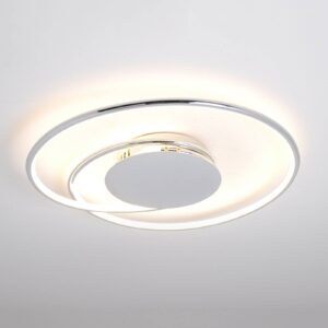 LED stropní svítidlo Joline, chrom, 46 cm