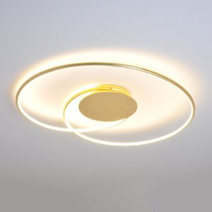 Zlatá LED stropní svítilna Joline, 74 cm