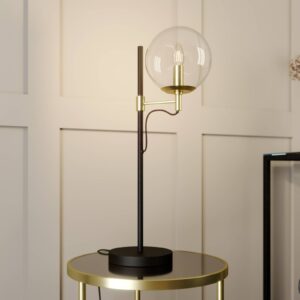 Lucande Sotiana stolní lampa, koule, mosaz
