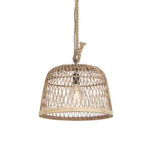 Rustikální závěsná lampa ratanová – Calamus