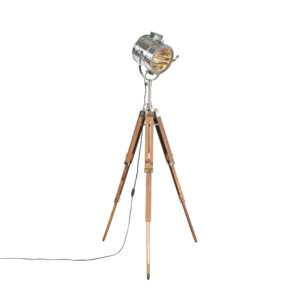 Stojací lampa na dřevo se studiovým bodem – Tripod Radiant