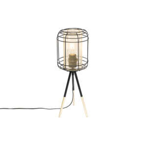 Designová stolní lampa stativ černá se zlatou – Gaze