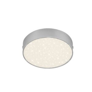 LED stropní světlo Flame Star, Ø 15,7 cm, stříbrná