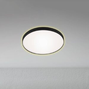 LED stropní svítidlo Flet s podsvícením, Ø 28,5 cm