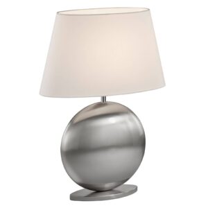 BANKAMP Asolo stolní lampa, bílá/nikl, výška 51cm