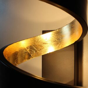 LED stojací lampa Helix černo-zlatá