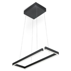 LED závěsné světlo Marisa-60, černá matná, 60x20cm