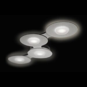 GROSSMANN Disc LED stropní, stříbrošedá, 4 zdroje