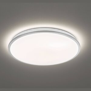 LED stropní světlo Jaso stmívatelné Ø40cm stříbrná